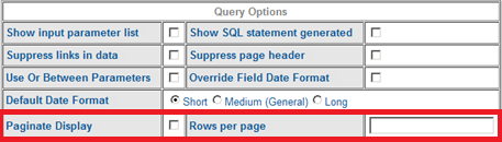 Query Pagination Options